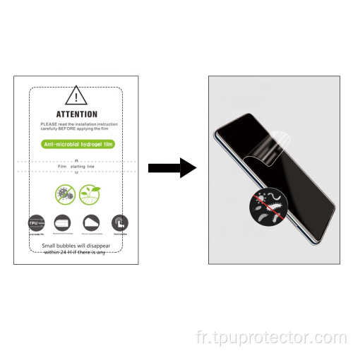 Protecteur d'écran antibactérien TPU Film pour téléphone mobile